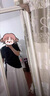 艾美琦美（AIMEIQIMEI）200斤胖妹妹大碼女裝遮肚子顯瘦2025新款鹽系穿搭夏季連衣裙套裝 黑色上衣+白色長裙 2XL [建議140-160斤] 曬單實拍圖
