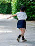 moonkids童裝女童運(yùn)動(dòng)套裝裙網(wǎng)球速干衣兒童2025夏季新款短袖裙子兩件套 19027白色短袖+6002藏青色短裙 120 cm 曬單實(shí)拍圖