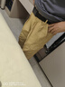 啄木鳥(niǎo)純棉短褲男夏季寬松直筒男士休閑褲戶(hù)外運動(dòng)男士工裝七分褲大褲衩 卡其色 XL （130-150斤左右） 曬單實(shí)拍圖