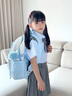 書包初中生女高顏值高中小學(xué)生4-6年級(jí)大容量減負(fù)護(hù)脊藍(lán)色雙肩包 藍(lán)色+毛球掛飾+2五角星 曬單實(shí)拍圖