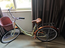 鳳凰（PHOENIX）鳳凰自行車女男士式成年學(xué)生通勤城市復(fù)古親子淑女腳踏輕便單車 26寸芭蕾米黃【升級(jí)加厚鋁輪】 曬單實(shí)拍圖