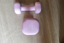 樂系小啞鈴女士家用鐵練手臂塑形直肩健身浸塑亞鈴 柔霧粉2kg*2只 曬單實(shí)拍圖