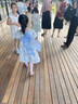 迪士尼（DISNEY）女童泡泡袖短袖連衣裙子六一 兒童節(jié) 演出禮服25夏DB421RE26藍(lán)130 曬單實拍圖