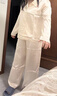 桑羅（SANGLUO）真絲睡衣女100%桑蠶絲簡約風(fēng)絲綢休閑居家外穿家居服七夕節(jié)禮物 嫩粉色 XL （穿到130斤） 曬單實(shí)拍圖