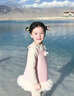 可英 GOWINBABY女童馬甲連衣裙小香風(fēng)2025春秋女孩時(shí)髦公主裙女寶洋氣可愛背心裙 藕粉色 裙子 130 （適合身高120cm-130cm） 曬單實(shí)拍圖