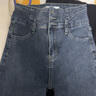 真維斯（JEANSWEST）牛仔褲女士長褲高腰2025夏季緊身顯瘦修身小腳褲子女藍(lán)灰色27 曬單實(shí)拍圖