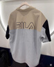 FILA 斐樂官方男子梭織短袖襯衫2025夏新款時(shí)尚休閑拼色寬松上衣 淺灘中卡其-DK M 170/92A/M 曬單實(shí)拍圖