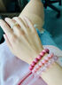 侗秘收藏級天然水晶手串玉石粉紅蛋白石粉澳寶粉潤手鏈送對象生日禮物 9mm粉潤粉澳寶收藏級 曬單實(shí)拍圖