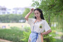 蕓蕁裙子女夏季2025新款文藝度假風(fēng)新款藝術(shù)感復(fù)古油畫不規(guī)則半身裙女 [套裝]梵高文藝半身裙+短袖上衣 XL 曬單實(shí)拍圖