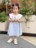 班喜迪女童連衣裙夏季2025新款洋氣女寶寶公主裙無袖裙子兒童背心裙夏裝 藍(lán)色 90 曬單實(shí)拍圖