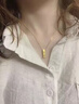 中國(guó)黃金（CHINA GOLD）定情柱5201314項(xiàng)鏈女足金小金條love吊墜情人節(jié)生日禮物送女友 【今/次日達(dá)】5201314定情柱+S925銀鏈 曬單實(shí)拍圖