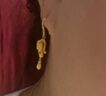 周大福玫瑰花足金黃金耳勾女實(shí)心耳飾婚嫁首飾(工費(fèi):260計(jì)價(jià))EOF1091 足金 約8.75g 曬單實(shí)拍圖