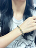 中國黃金CHINA GOLD四葉草綠幽靈手串女士轉(zhuǎn)運珠金手鏈七夕情人節(jié)禮物送女友老婆生日 京速達(dá)-四葉草轉(zhuǎn)運珠綠幽靈手串 曬單實拍圖