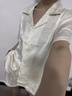 貓人冰絲睡衣女士夏季2025年新款薄款短袖套裝卡通可愛大碼外穿家居服 米白條紋 【冰絲涼感-柔軟舒適】 L 【薦157-165cm/100-120斤】 曬單實拍圖
