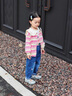 G.DUCKKIDS小黃鴨女童秋裝套裝2025新款洋氣時髦女寶寶衣服兒童裝秋季三件套 粉色 120 建議5~6歲【110-120cm】cm 曬單實拍圖