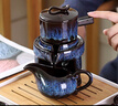 整套功夫茶具半自動(dòng)泡茶器茶壺茶具套裝鈞窯茶杯茶壺 沙金半自動(dòng)茶具套裝 曬單實(shí)拍圖