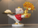 赟婭水晶發(fā)財樹(shù)招財貓擺件客廳玄關(guān)酒柜辦公室新中式裝飾喬遷搬家禮物 【托盤(pán)款】發(fā)財樹(shù)招財貓-紅色 曬單實(shí)拍圖