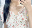 花有心柿水滴珍珠項鏈女款2024新款吊墜項鏈輕奢小眾鎖骨鏈毛衣鏈首配飾品 液態(tài)金屬水滴珍珠項鏈 曬單實拍圖