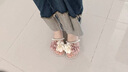 仙女風(fēng)夏季外穿拖鞋2025新款絕美花朵時(shí)尚百搭配裙子一字涼拖女 米白色 38 曬單實(shí)拍圖