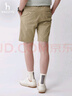 哈吉斯（HAZZYS）男裝 夏季款男褲子【抗菌】商務(wù)休閑通勤短褲男ACDZP03BP51 米色BI 32 （175/78A） 曬單實(shí)拍圖
