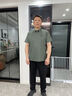 老爺車爸爸夏季套裝冰絲短袖T恤男中老年男裝上衣服父親節(jié)實(shí)用禮物 A252265511豆綠色 XL (175) 【推薦130-145斤】 曬單實(shí)拍圖