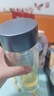 米家玻璃杯 雙層帶茶隔水杯 耐高溫泡茶杯  加厚透明杯子400mL 金屬灰 曬單實(shí)拍圖