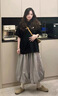 FitonTon日系花苞裙褲子夏季女新款冰絲蓬蓬a字半身裙寬松燈籠休閑闊腿褲 曬單實(shí)拍圖