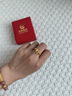 中國黃金（CHINA GOLD）黃金戒指女款輕奢足金蝴蝶結編織指環(huán)中秋節生日禮物送愛(ài)人老婆 蝴蝶結戒指【金繩】約0.3g 曬單實(shí)拍圖