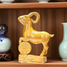 福槿秀唐三彩羊陶瓷羊擺件家居客廳裝飾品羊財(cái)源滾滾生肖羊工藝品禮品 新品小號(hào)米黃財(cái)源滾滾（高20長(zhǎng)16 曬單實(shí)拍圖