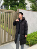 波司登（BOSIDENG）于適同款25新款羽絨服男女同款情侶長款寬松舒適連帽面包服外套 【經(jīng)典百搭】黑色|8056 2XL 180/100A 體重約155-170斤 曬單實拍圖