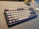 TickType機械鍵盤evo80三模2.4G藍牙HiFi客制化鋁坨坨鍵盤 陽極紫 三模淺淺奶軸（悶軸） 曬單實拍圖