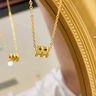 中國黃金（CHINA GOLD）18K黃金時(shí)尚小蠻腰吊墜女鎖骨鏈K金項(xiàng)鏈七夕情人節(jié)禮物送女友老婆 18K金小蠻腰吊墜【贈(zèng)純銀鏈】 約0.03g 曬單實(shí)拍圖