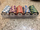 BR德州撲克籌碼棋牌室專用高端積分代幣卡片麻將牌機定制籌碼100片 曬單實拍圖