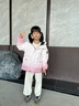 波司登（BOSIDENG）25年新款男女兒童短款5A抗菌4防面料大兜連帽羽絨服T250246915DS 【店長推薦】雪粉漸變|9BN6 120 /60 曬單實拍圖