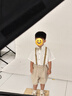 羅蒙男童禮服夏季兒童主持人鋼琴演出服英倫風背帶短褲套裝 白色110 曬單實拍圖