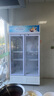 新飛（frestec）展示柜冷藏保鮮柜酒水飲料冰柜雙開門冷藏柜酒店冷藏保鮮柜超市直冷玻璃門風(fēng)冷無霜冰箱立式冷柜 小雙門藍白588L【直冷省電】【7檔調(diào)溫】 曬單實拍圖