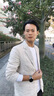 DVHNMK奢侈品牌男裝夏季新款薄款亞麻西服男士商務休閑薄款西裝單西外套 高端白色【現貨速達】 S 【禮盒包裝】 曬單實拍圖