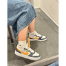 耐克（NIKE）官方男女鞋COURT BOROUGH皮面低幫運動休閑鞋 青少年學(xué)生復(fù)古板鞋 HJ3482-071/黑灰黃 36.5 【建議腳長23.5厘米】 曬單實拍圖