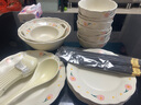 康陌（KANGMO）碗碟套裝奶油風(fēng)家用小清新陶瓷碗盤(pán)餐具整套 白芍26頭 曬單實(shí)拍圖