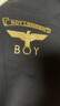 BOY LONDON【小logo】春夏情侶款簡約休閑雙色針織短袖T恤N01916 黑色 L 曬單實拍圖