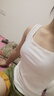 白色u領(lǐng)吊帶背心女2025新款夏修身內(nèi)搭打底螺紋棉方領(lǐng)上衣可外穿 1件裝（白色） XL 碼建議115-130斤 曬單實拍圖