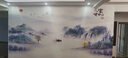 新中式山水電視背景墻壁紙客廳沙發(fā)裝飾壁布順風(fēng)順?biāo)?d墻布壁畫(huà) 熱轉(zhuǎn)印雙宮仿真絲布 定制 曬單實(shí)拍圖