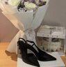 CHARLES&KEITH25夏季新品漆皮尖頭斑馬紋高跟涼鞋女CK1-60280477 Black Patent黑色 38 （245） 曬單實(shí)拍圖