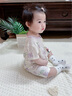 顆粒熊（KELIXIONG）嬰兒短袖連體衣寶寶莫代爾夏裝嬰幼兒薄款睡衣哈衣新生兒衣服夏季 丁香紫 90cm 曬單實(shí)拍圖