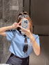 RIK SMITS適用蘋(píng)果16promax手機殼鏡面iphone15新款13/14pro手鏈pro小眾高級感保護套輕奢高級感鑲鉆帶掛繩 漸變銀色羽毛 米妮鏡子-電鍍鏡框+白水晶手鏈繩 iPhone 1 曬單實(shí)拍圖