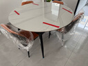 熙雅浩巖板餐桌家用餐桌椅組合可伸縮折疊變圓桌小戶(hù)型現代簡(jiǎn)約吃飯桌子 巖板 一桌四椅 蝴蝶椅 135cm *85*76 曬單實(shí)拍圖