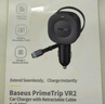 倍思車載充電器 60W伸縮線自帶線汽車點煙器燈顯快充頭轉換器適用蘋果華為 曬單實拍圖