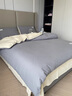 無印良品全棉被套單人150x200純棉100%被套200x230cm被罩被芯套床上四件套 貼標-山灰+中灰【適合裸睡】 150cm*200cm 【單被套】 曬單實拍圖