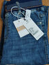 牛仔棉松緊腰直筒牛仔褲女春秋新款2025新款高腰寬松闊腿休閑長(cháng)褲 深藍色夏季薄款3009 XL /29 115-125斤 曬單實(shí)拍圖