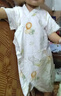 優(yōu)奇夏季新生兒衣服短袖和尚服竹纖維嬰兒夏裝薄款連體衣夏天哈衣爬服 曬單實(shí)拍圖